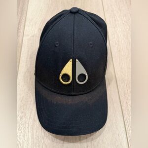 Moose Knuckles Logo Icon Hat Cap Strapback Black Preppy One Size Outdoors Mens